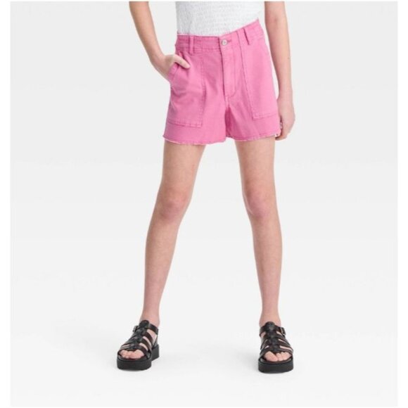 Art Class Girls' Cargo Shorts Frayed End Pink Size XXL - Picture 1 of 3